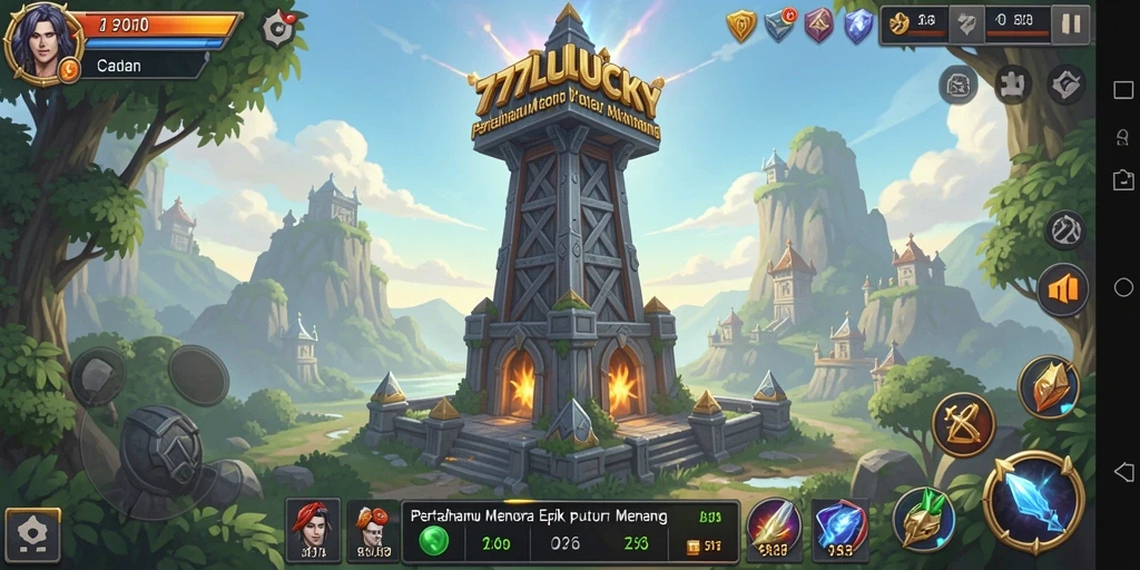 Tampilan gameplay seru di 777LUCKY Tower Defense.
