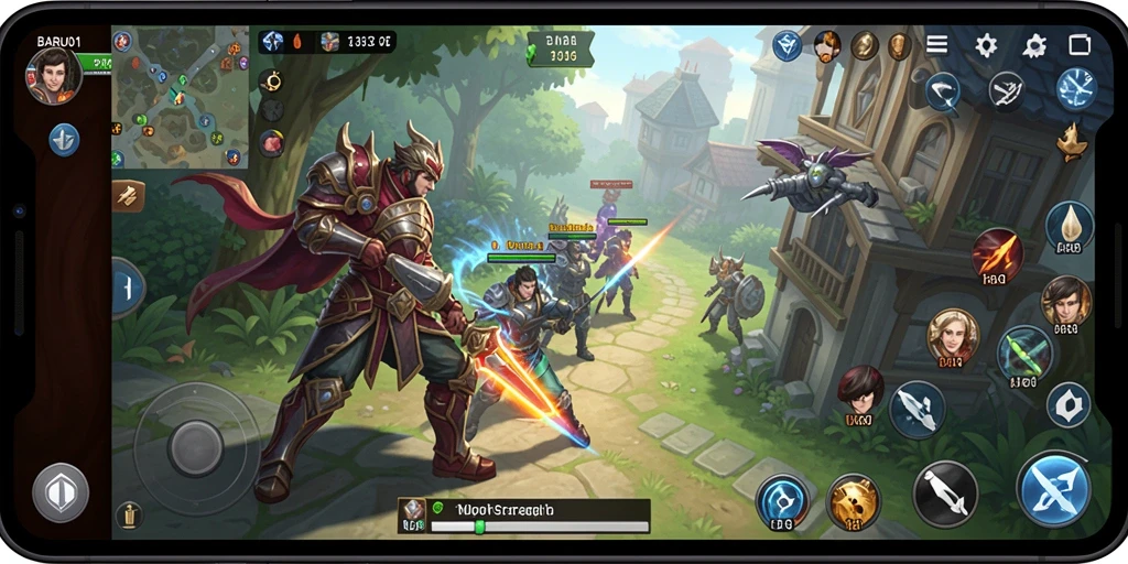 Tampilan gameplay BARU01 yang mendebarkan dan strategis.