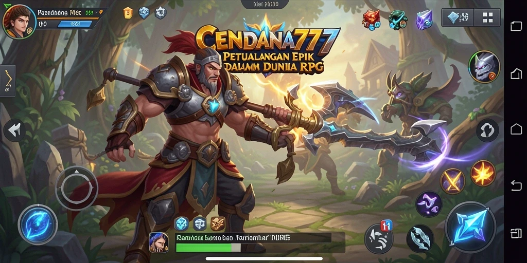 Tampilan utama gameplay CENDANA777 yang menampilkan aksi seru dalam RPG.