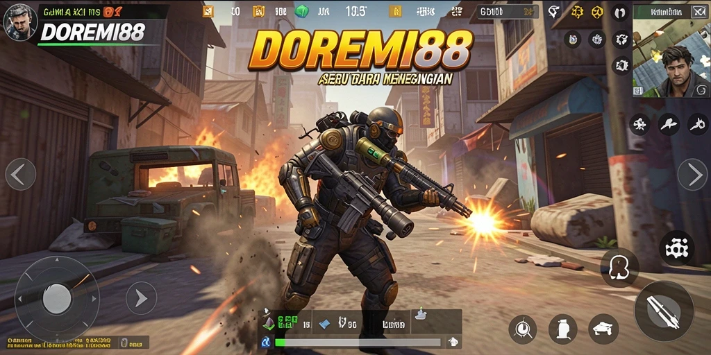 Screenshot DOREMI88 menampilkan aksi gameplay TPS yang seru dan mendebarkan.
