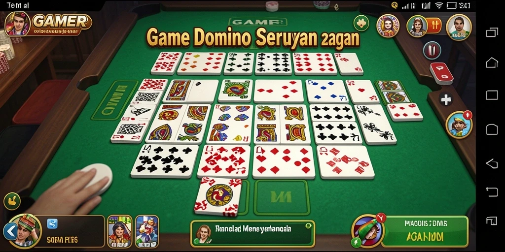 Tampilan gameplay menarik di GAMERP dengan aksi domino seru.