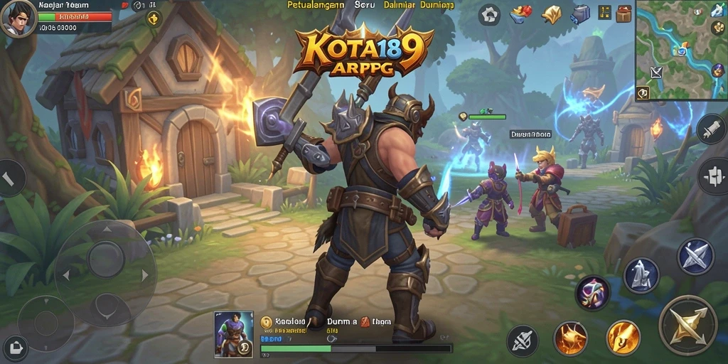 Screenshot aksi mendebarkan dalam gameplay ARPG KOTA189.
