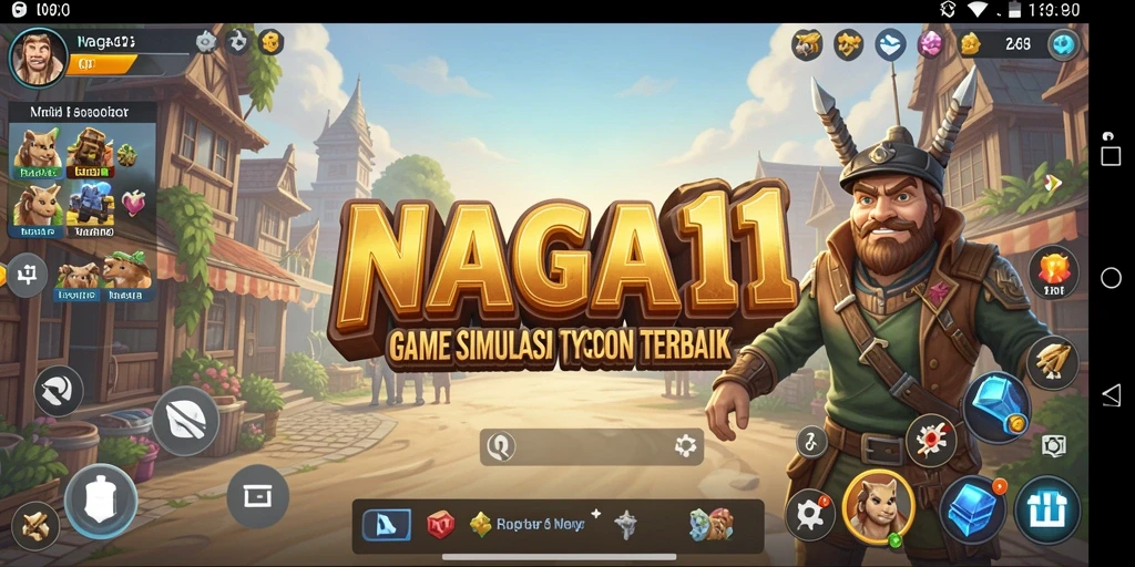 Tampilan gameplay NAGA11 yang menarik dan penuh warna dalam simulasi Tycoon.