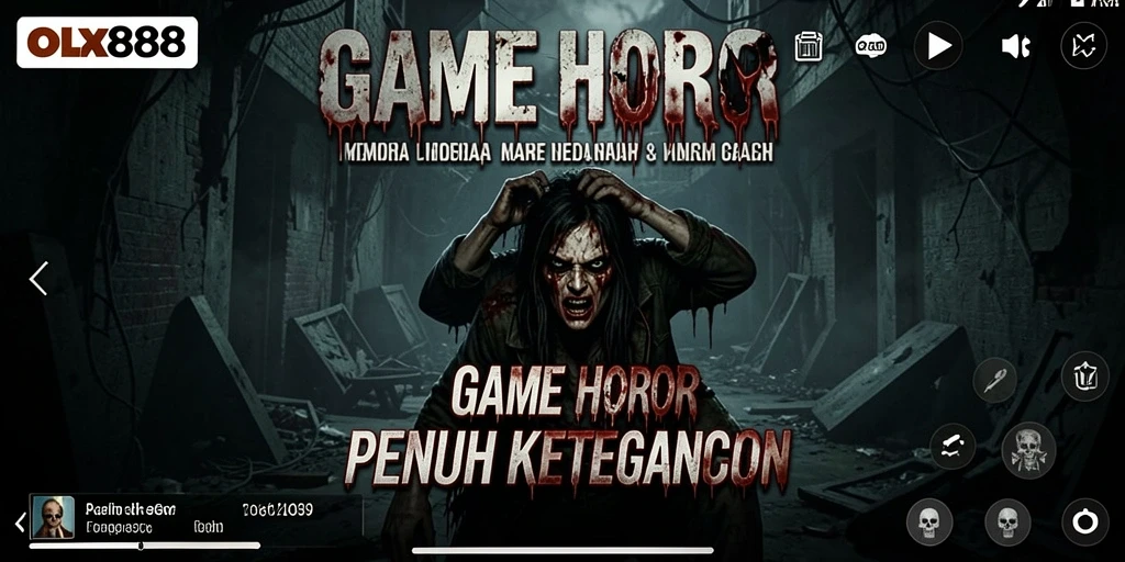 Tampilan mendebarkan dari gameplay OLX888 dengan suasana mencekam.