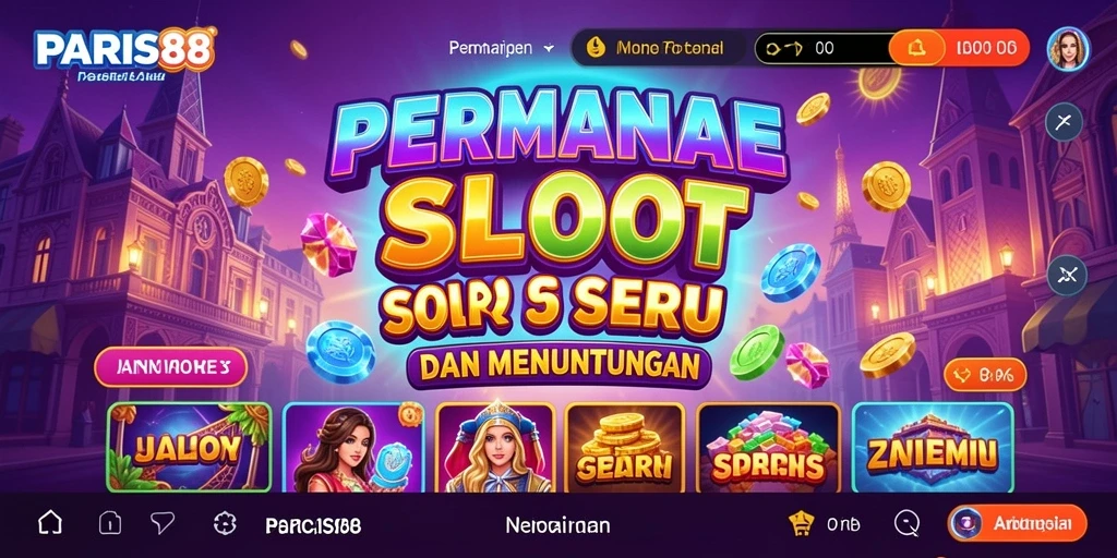 Screenshot gameplay menarik dari PARIS88 yang menampilkan serunya permainan Slot.