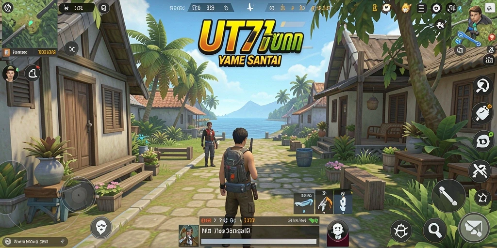 Tampilan gameplay UT77 yang ceria dan penuh kesenangan.