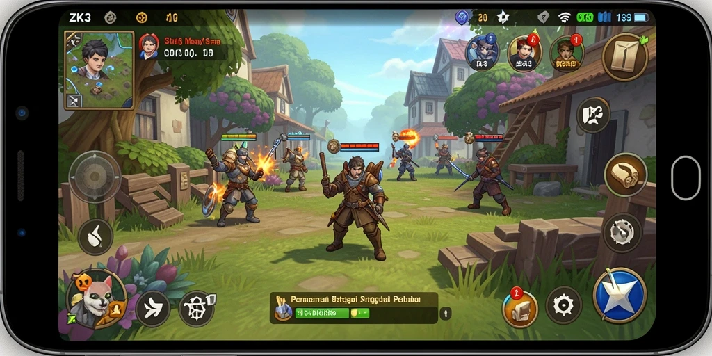 Tampilan gameplay strategis yang mendebarkan dan penuh intrik.